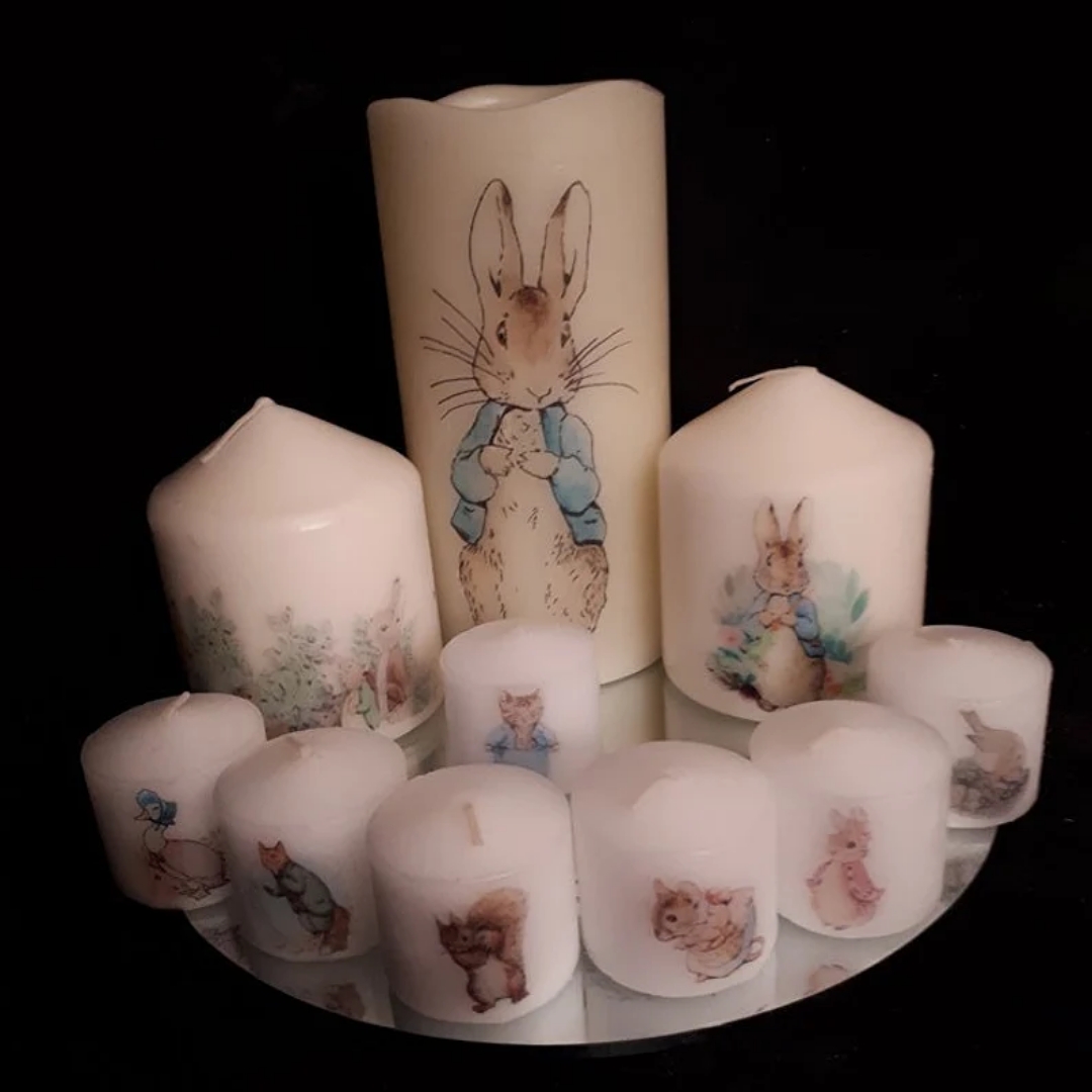 Peter Rabbit Candle Set © AnnsCreativeCandles  | etsy.com 