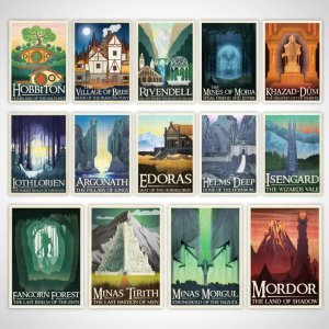 Lord of the Rings Posters © PopCultPrintingCo | etsy.com