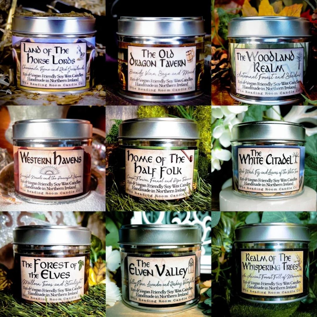 The Complete Collection- 9 or 12 Pure Soy Wax Candles © ReadingRoomCandleCo | etsy.com
