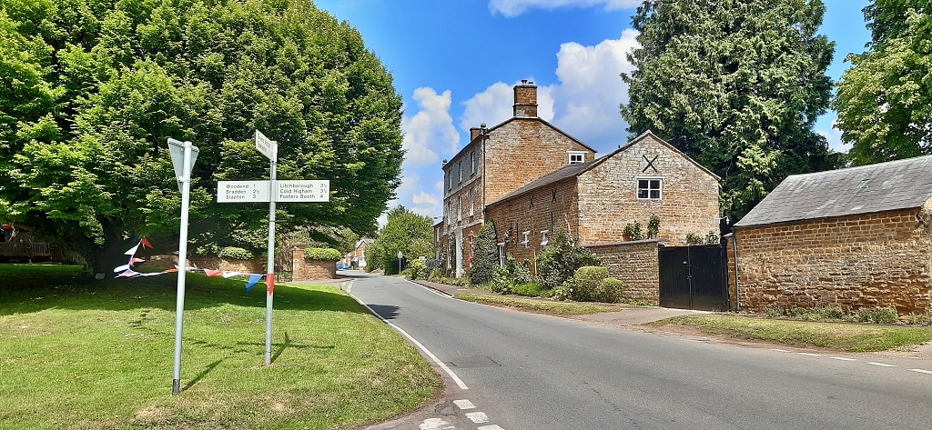 Our Left Turn at The Village Green in Blakesley © essentially-england.com