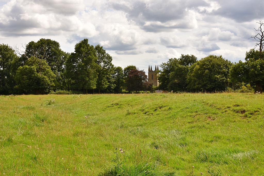 Looking Back Towards Canons Ashby Church from the Desert Village of Ascebi © essentially-england.com