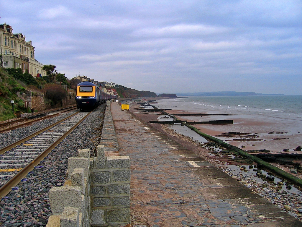 Walking Along Dawlish Sea Defences © essentially-england.com