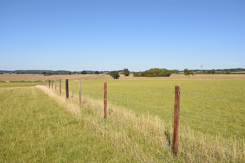 Following the Fence Through Beautiful Warickshire Farmland © essentially-england.com