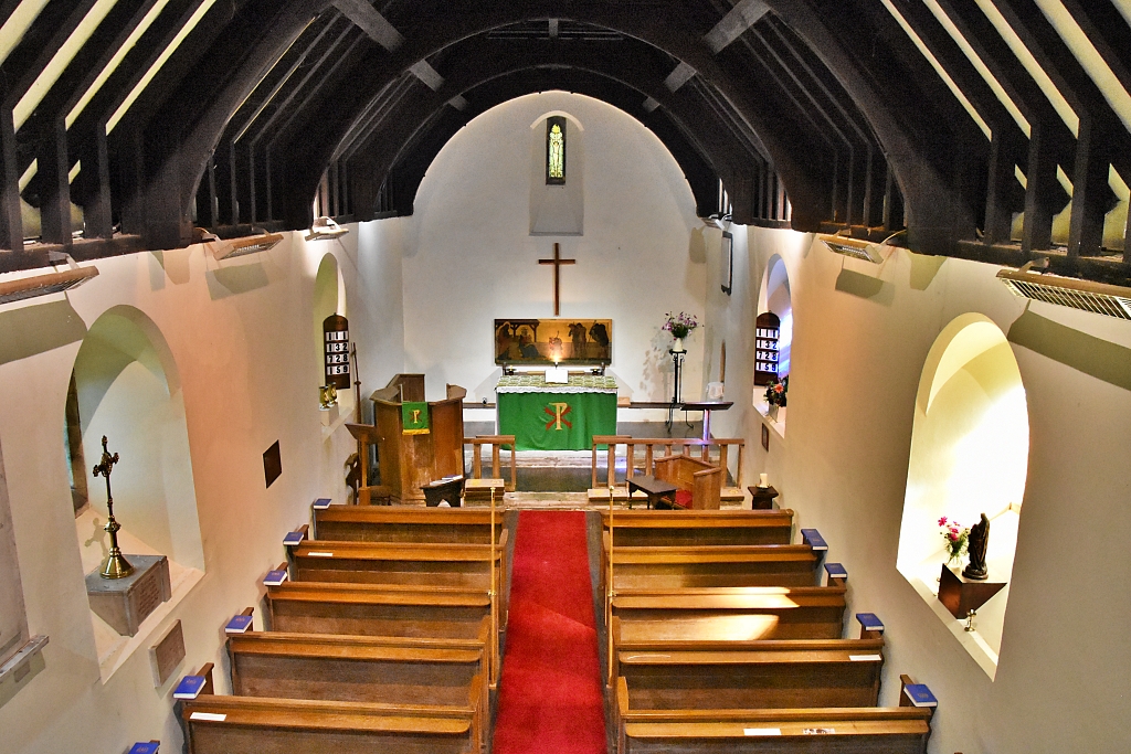 Inside St. Mary's the Virgin Church in Bearley © essentially-england.com