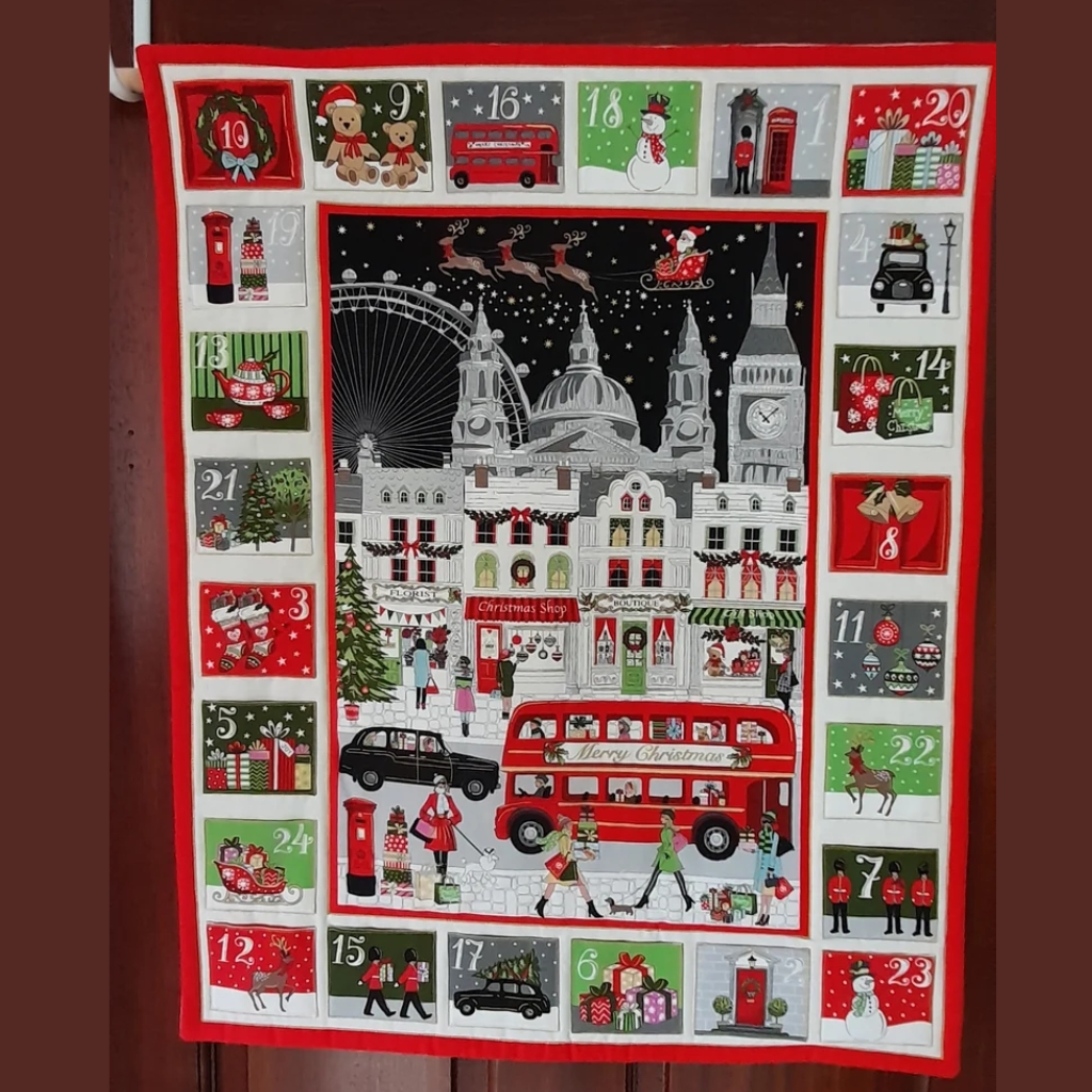 London Themed Fabric Advent Calendar © SunflowerSewingGoods | etsy.com