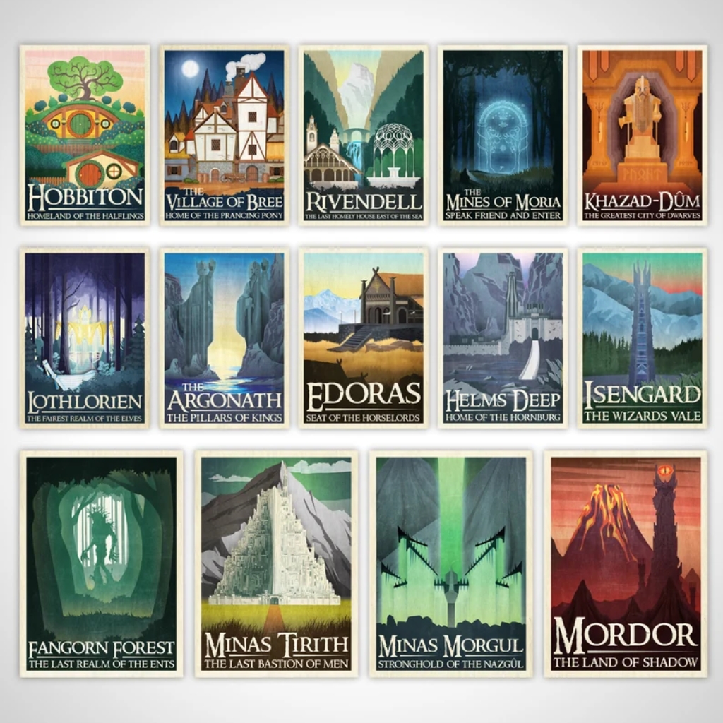 Lord of the Rings Posters © PopCultPrintingCo | etsy.com