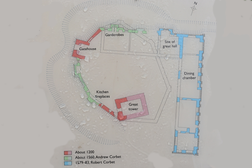 Plan View of Moreton Corbet Castle taken from English Heritage Information Board
© essentially-england.com