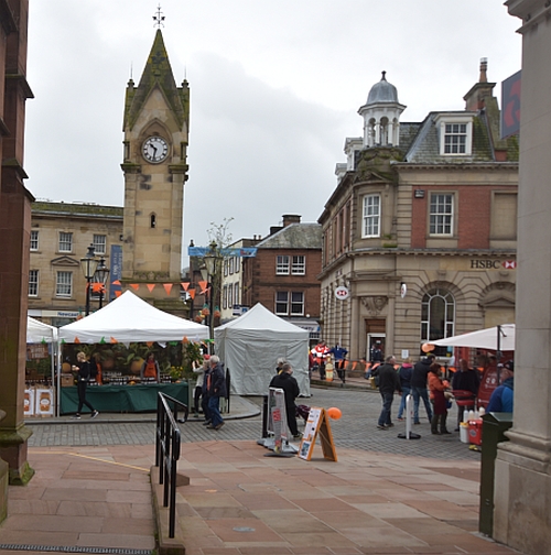 The Musgrave Monument in Market Square © essentially-england.com