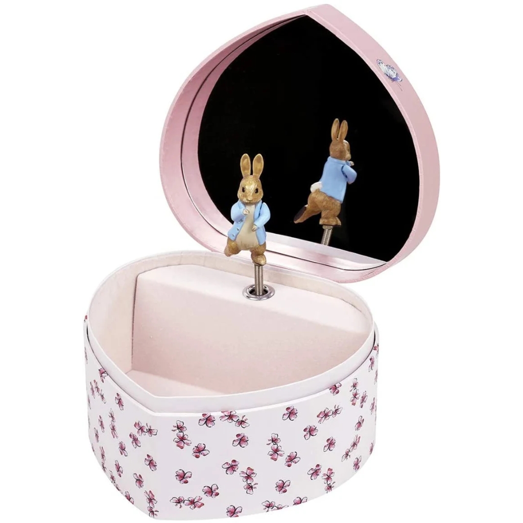 Pink Peter Rabbit Heart Music Box © LoulaAndDeer | etsy.com 
