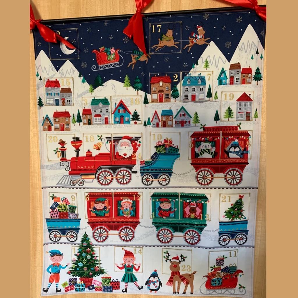 Santa Express Fabric Advent Calendar © TinaJuneOriginals | etsy.com