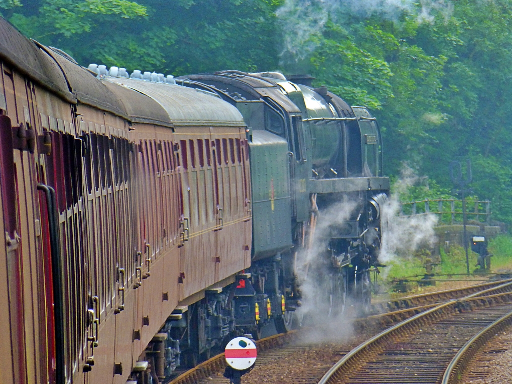 The Black Prince in Action Approaching Holt Station © essentially-england.com