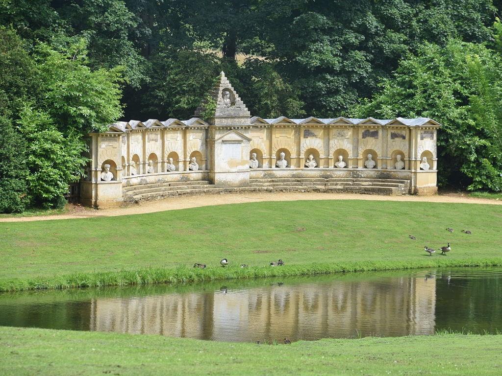 The Temple of British Worthies in Stowe Gardens © essentially-england.com
