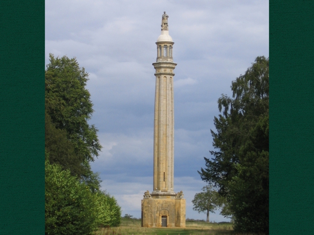 Lord Cobham's Pillar in Stowe Gardens © essentially-england.com