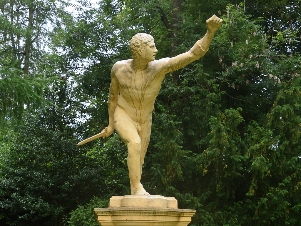 The Gladiator Statue in Stowe Gardens © essentially-england.com