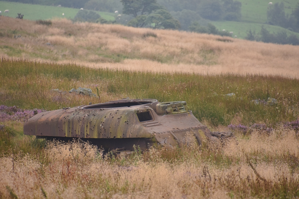 The Tank in the Moors is Riddled with Bullet Holes © essentially-england.com