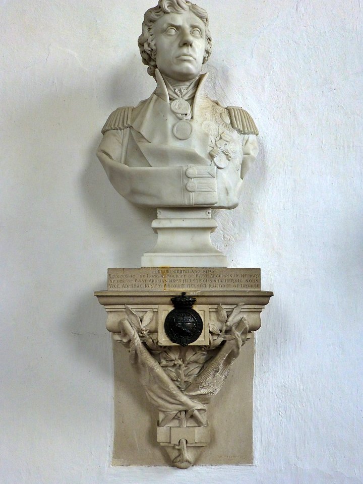 Lord Nelson Bust in All Saint's Church © essentially-england.com