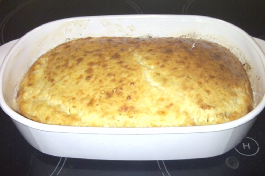 Cheese Pudding Hot from the Oven © essentially-england.com