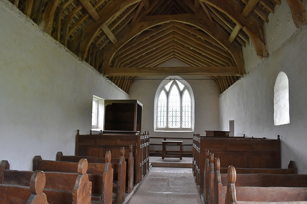 Looking Towards the Chancel Inside Langley Chapel © essentially-england.com