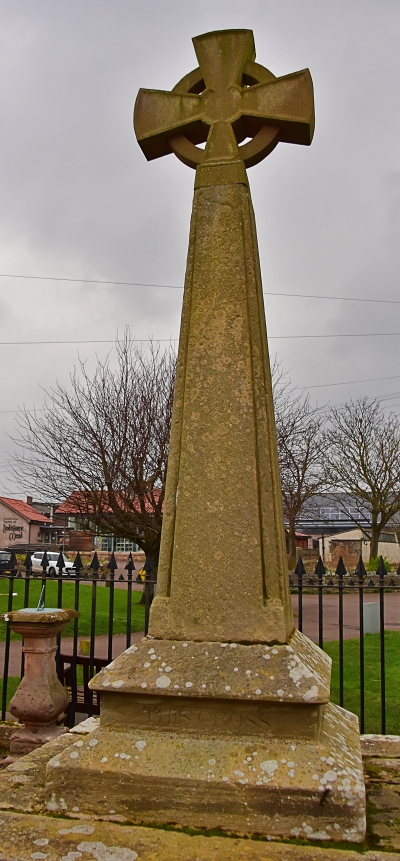 The Celtic Cross on Lindisfarne © essentially-england.com