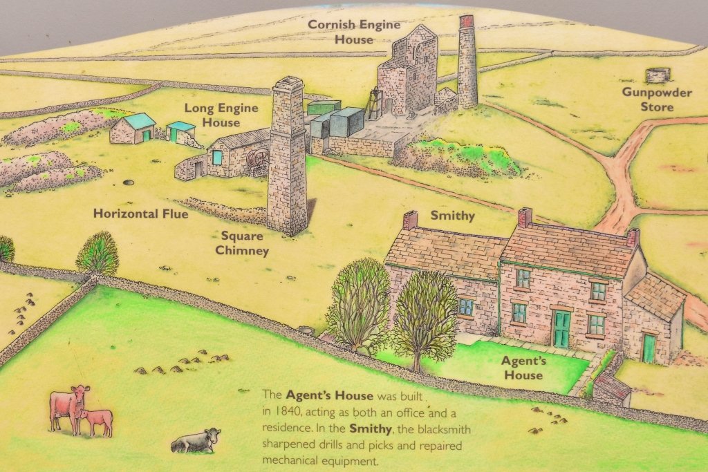 Map of the Magpie Mine Site (Photo taken from information board) © essentially-england.com