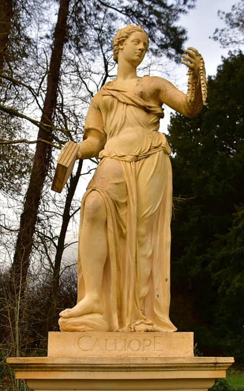 Calliope Statue Beside the Doric Arch in Stowe Gardens  © essentially-england.com