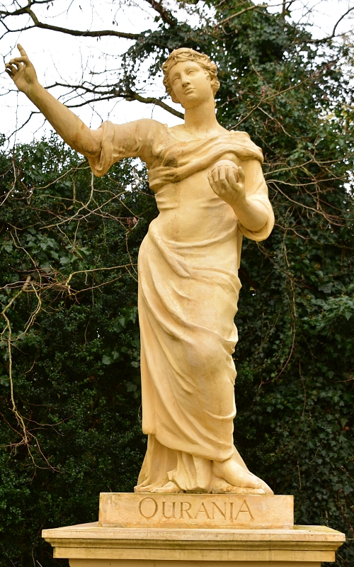 Ourania Statue Beside the Doric Arch in Stowe Gardens © essentially-england.com