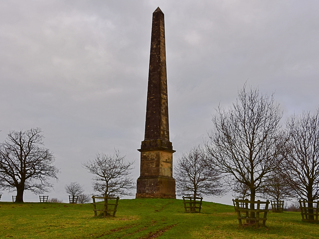 The Wolfe's Obelisk in Stowe Parkland © essentially-england.com