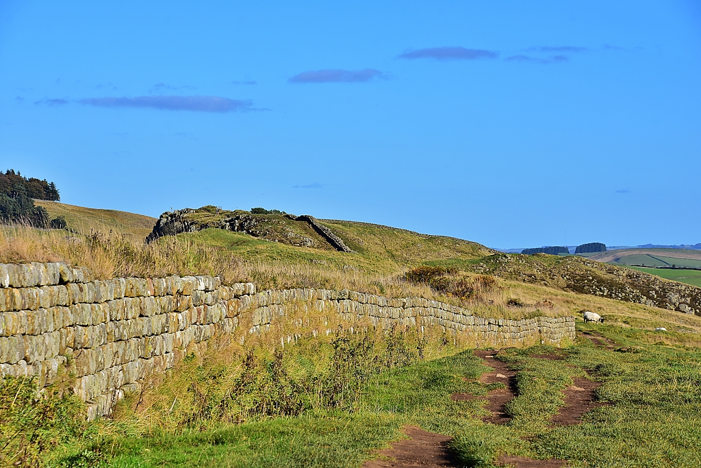Hadrian's Wall Running Along Peel Crags © essentially-england.com