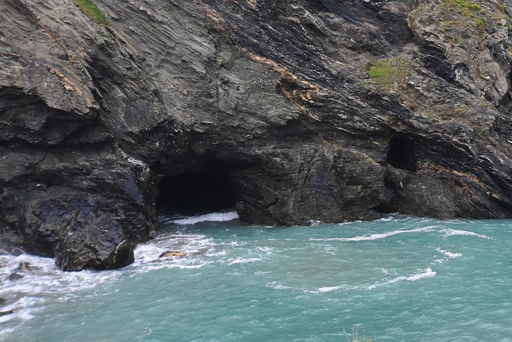 Merlin's Cave at High Tide &copy; essentially-england.com