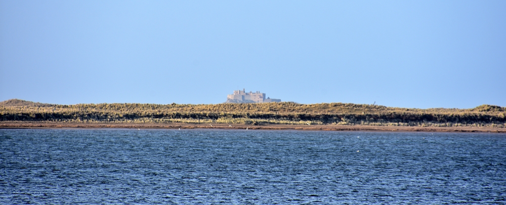 Far Reaching View of Lindisfarne Castle from Budle Area © essentially-england.com