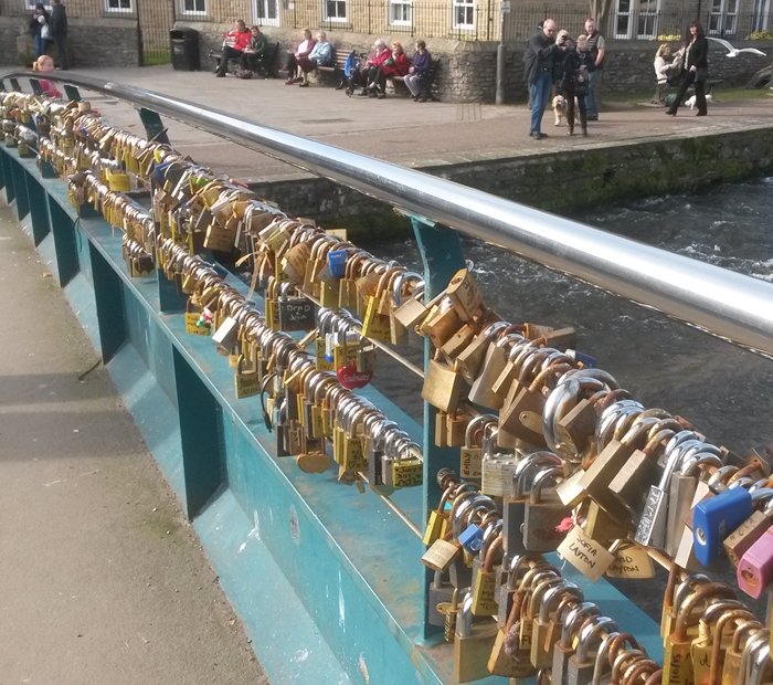 Love Lock Bridge in Bakewell, Derbyshire © essentially-england.com